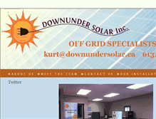 Tablet Screenshot of downundersolar.ca